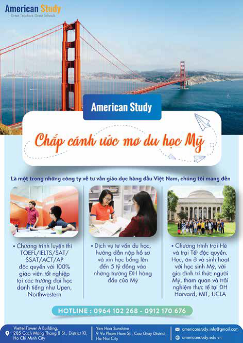 AMERICAN STUDY -   Chắp cánh ước mơ du học Mỹ & Canada!
